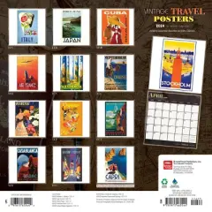 Browntrout 2024 Wall Calendar 12"x12" Vintage Travel Posters