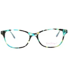 Lilly Pulitzer  AQ Womens Cat-Eye Eyeglasses Aqua Tortoise 51mm