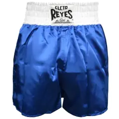 Cleto Reyes Women's Satin Polyester Boxing Skirt Trunks - Blue/White