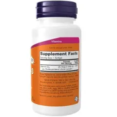 Vitamin D3 1000 IU by Now Foods  -  360 Softgel