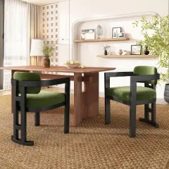 Christopher Knight Home Luna Modern Rubber Wood Upholstered Dining Chair(Set of 2)