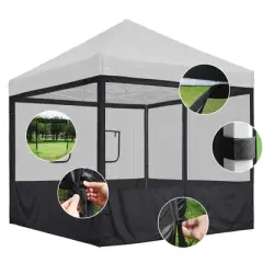 InstaHibit 8 Pcs 10 ft Pop Up Canopy Tent Sidewall Mesh Side Wall Party Canopy