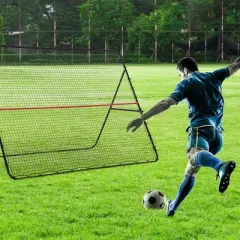 Soozier Adjustable Rebounder Net, Foldable Target Goal Bounce Back Net, for Soccer, Baseball, and Tennis Practice and Training