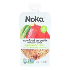 Noka Organic Superfood Smoothie Mango Coconut - Case of 6/4.22 oz