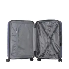 Syemin Luggage Sets Abs Hardshell 3PCS Luggage, Lightweight Durable Suitcase Sets Spinner Wheels Suitcase with Tsa Lock, Blue, 20.67"*11.61"*29.92"