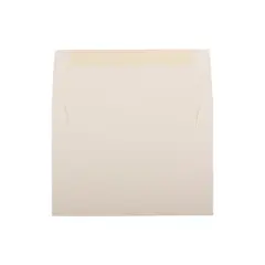 JAM Paper A7 Strathmore Invitation Envelopes 5.25 x 7.25 Natural White Linen 25/Pack (82011)