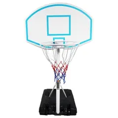 Poolside Basketball Hoop, 3.1FT-4.7FT Height Adjustable Pool Basketball Hoop With 35 Inch Backboard, Portable Basketball Goal System