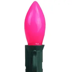 Northlight Pack of 4 Opaque Pink C9 LED Christmas Replacement Bulbs