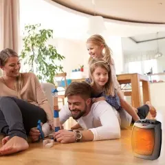 R.W.FLAME Portable Electric Tabletop Space Heater Space Heater, quiet, Overheat Protection for Home/Office,  SILVER