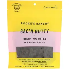 Bocce's Bakery Bac'n Nutty Training Bites PB and Bacon Recipe - Case of 12/6 oz