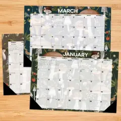 Willow Creek Press 17"x12" 2026 Woodland Mushroom Small Monthly Deskpad