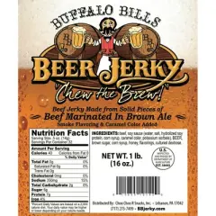 Buffalo Bills 16oz Premium Beer Beef Jerky Pieces (beef jerky marinated in Honey Brown Ale)
