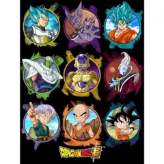 Dragon Ball Super Character Circles Boy's Black T-shirt