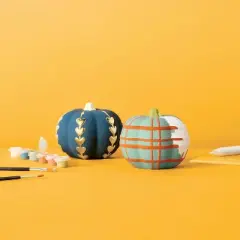 2ct Halloween Craft Ceramic Pumpkin Painting Kit - Mondo Llama&trade;