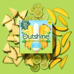 Outshine No Sugar Added Pineapple, Lemon, and Mango Frozen Fruit Mini Pops Variety Pack - 18 fl oz/12ct