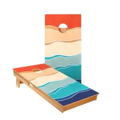Skips Garage Multi-Color Waves Cornhole Boards - ACA Star Series