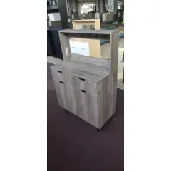 Fluted Sideboard Buffet Cabinet with Storage, Modern Coffee Bar Cabinet with Adjustable Shelves & 2 Drawers, Buffet Console Table for Kitchen Dining