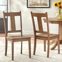 Set of 2 Athens Dining Chairs Walnut - Lifestorey