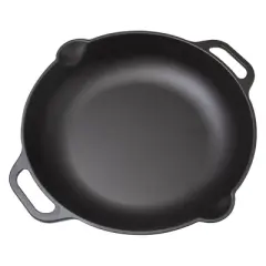 Victoria Cast Iron Paella Skillet 13" Black