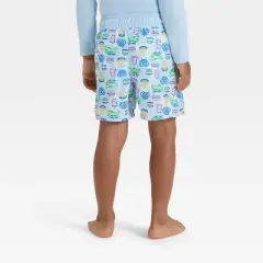 Toddler Boys' Snack Time Swim Shorts - Cat & Jack&trade; Light Blue