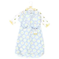 Hudson Baby Infant Girl Cotton Long-Sleeve Wearable Sleeping Bag, Sack, Blanket, Daisy Bee Long Sleeve