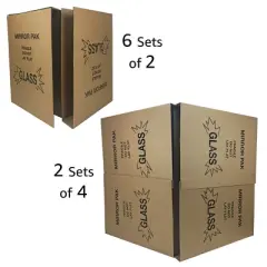 UBMOVE Set of 8 Picture and Mirror Moving Boxes (6) 30" x 40" & (2) 40" x 60"
