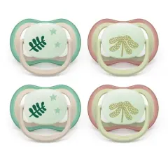 Philips Avent Ultra Air Pacifiers 6-18m - Fern Night/Plant Night - 4pk