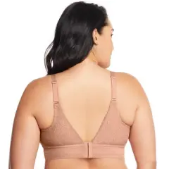Glamorise Womens Bramour Gramercy Luxe Lace Bralette Wirefree Bra 7012 Cappuccino