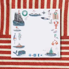 Seas N' Wishes Notepad 6" x 6" Square Notepad by Ramus & Co (100 Heavyweight Tear-Off Sheets)