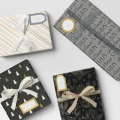 50ct Christmas Peel and Stick Gift Tags Metallic Gold/Silver - Wondershop&trade;