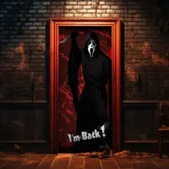 Funworld Ghost Face Door Cover Halloween Decor