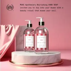 Muse Apothecary Hand Ritual - Aromatic and Nourishing Hand Soap, Infused with Natural Essential Oils - 16 oz, Mandarin Ros&egrave; + Pink Pomelo, 2 Pack