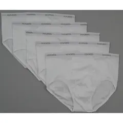 Hanes Premium Men's Big & Tall Classic Briefs 5pk - White