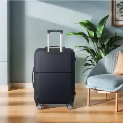 NAYSAYE Luggage ABS Hardshell 3 Piece Spinner Set with TSA Lock and Multi Position Handle for Travel, Blue, 21.06"*11.81"*30.31"