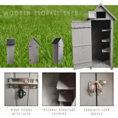 Outdoor Storage, Perfect to Store Patio Furniture, for Backyard Garden Patio Lawn , Natural Color 30.31"X 20.48"X 65.75"