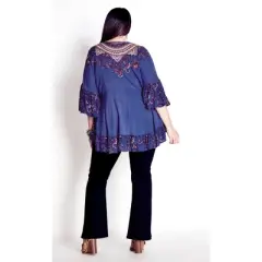 Women's Plus Size Frankie Frill Tunic - violet | AVEOLOGY