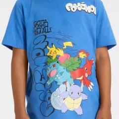 Pok&eacute;mon Boys' Pikachu Short Sleeve Graphic T-Shirt - Blue