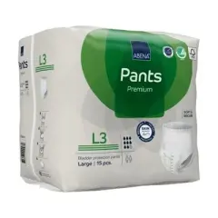Abena Premium Pants L3 Disposable Underwear Pull On with Tear Away Seams Large, 1000021327, 45 Ct