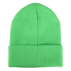 Hunter X Hunter Anime Embroidered Logo Patch Neon Green Knitted Beanie Hat