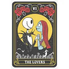 Women's The Nightmare Before Christmas The Lovers Tarot Card T-Shirt