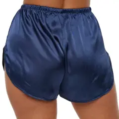 Women's 80s Style Boy Shorts, Pack of 3 Satin Sleep Shorts