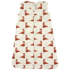 Touched by Nature Baby Boy Organic Cotton Sleeveless Wearable Sleeping Bag, Sack, Blanket, Boho Fox