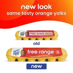 Happy Egg Co. Large Brown Grade A Free Range Eggs - 12ct