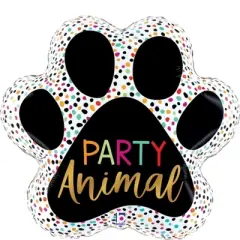 LoonBalloon 31 Inch Party Animal Paw Balloon with 4 latex balloons - Festive & Fun