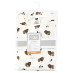 Hudson Baby Infant Boy Convertible Swaddle Sleep Sack, Wild Buffalo