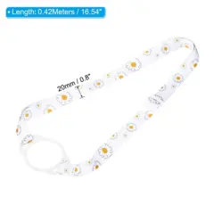 Unique Bargains Outdoor Adjustable Shoulder Strap Water Bottle Lanyards White 2 Packs