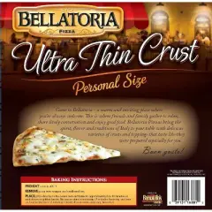 Bellatoria Personal Size Thin Crust Ultimate Five Cheese Frozen Pizza - 5.67oz