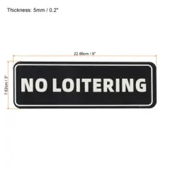 Unique Bargains Acrylic Self-Adhesive Decor Home Business No Loitering Sign