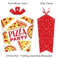 Big Dot of Happiness Pizza Party Time - Table Decorations - Baby Shower or Birthday Party Fold and Flare Centerpieces - 10 Count