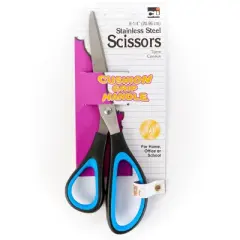 Charles Leonard Cushion Grip Scissors, 8.25" Bent, Pack of 6
